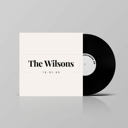 Audio Guestbook Custom Vinyl Record Front