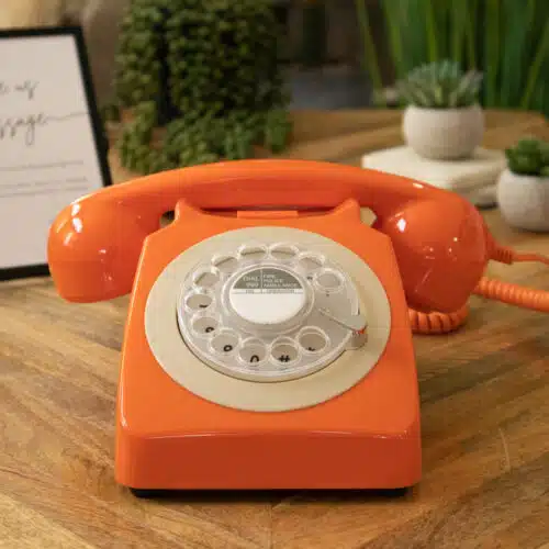 The Audio Guestbook Phone in Very Orange!